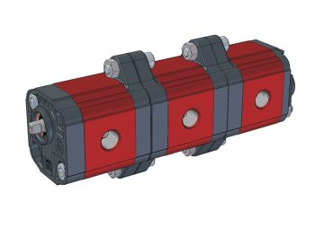 9M012 - MULTIPLE PUMP ø22 BH BODY-SHAPED FLANGE