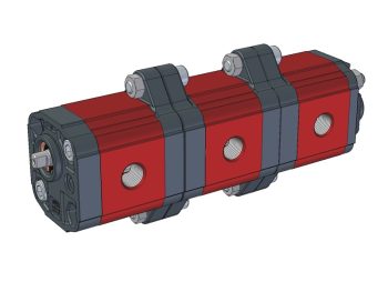 9M017 - MULTIPLE PUMP ø22 HY BODY-SHAPED FLANGE