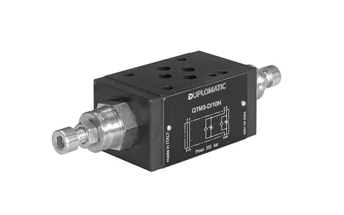 QTM3 Throttle valve with free flow in one direction - Görsel 1
